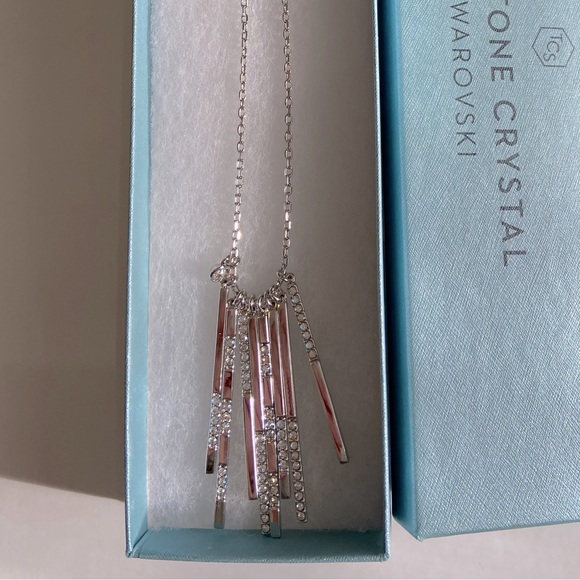 Touchstone Crystal By Swarovski Sparkling Sticks Necklace - Picture 8 of 10